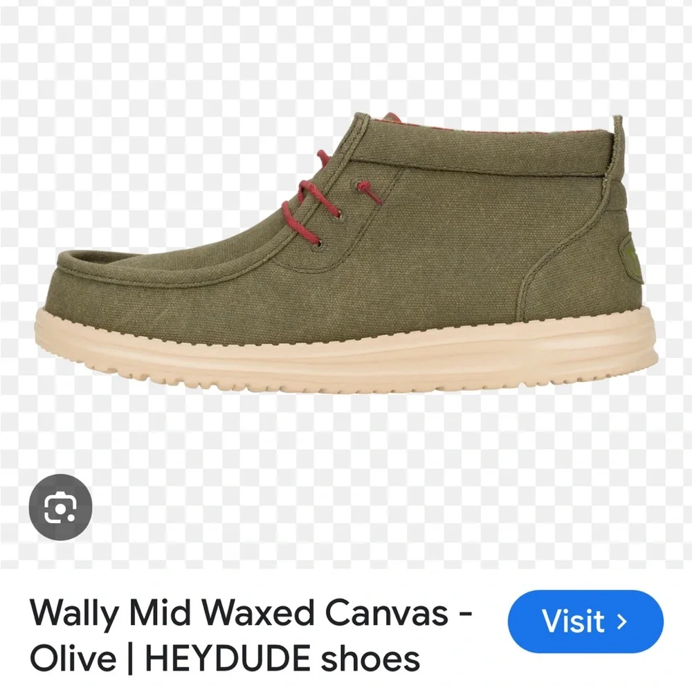 HEYDUDE Wally Mid Men's Sneaker Boot - Olive booties - Picture 3 of 8